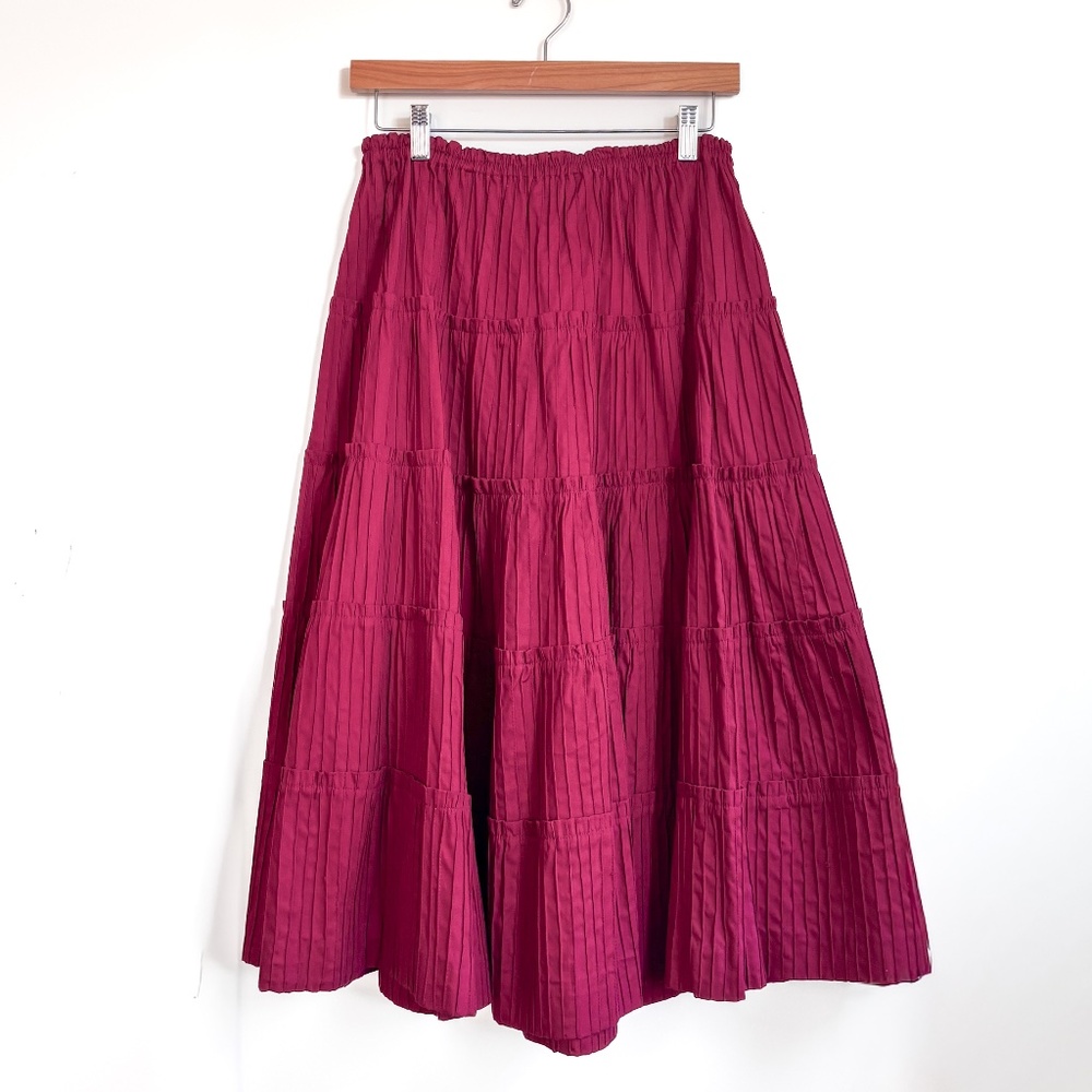 Vintage Tachi Castillo Deadstock Pleated Tucked Skirt Mexico Size Medium NEW NWT